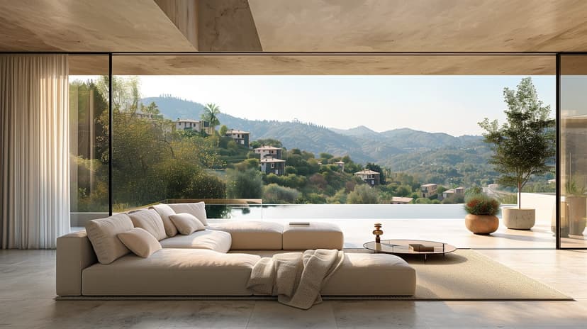 Living area in Mountain View Villa